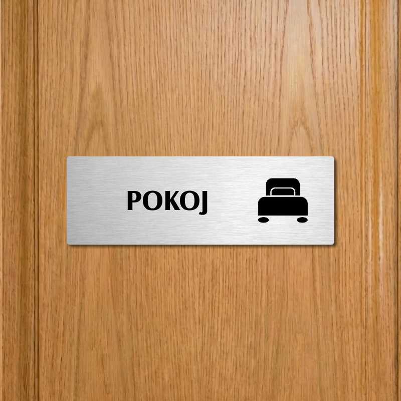 Pokoj, 200x66mm, zlatá popiska s ozdobou uprostřed